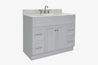 Ariel hamlet (43") single rectangle sink vanity with  (0.75"& 1.5") countertop.
