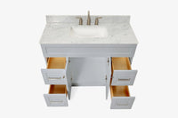 Ariel hamlet (43") single rectangle sink vanity with  (0.75"& 1.5") countertop.