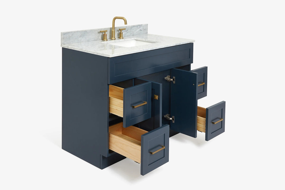 Ariel hamlet (43") single rectangle sink vanity with  (0.75"& 1.5") countertop.
