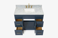 Ariel hamlet (43") single rectangle sink vanity with  (0.75"& 1.5") countertop.