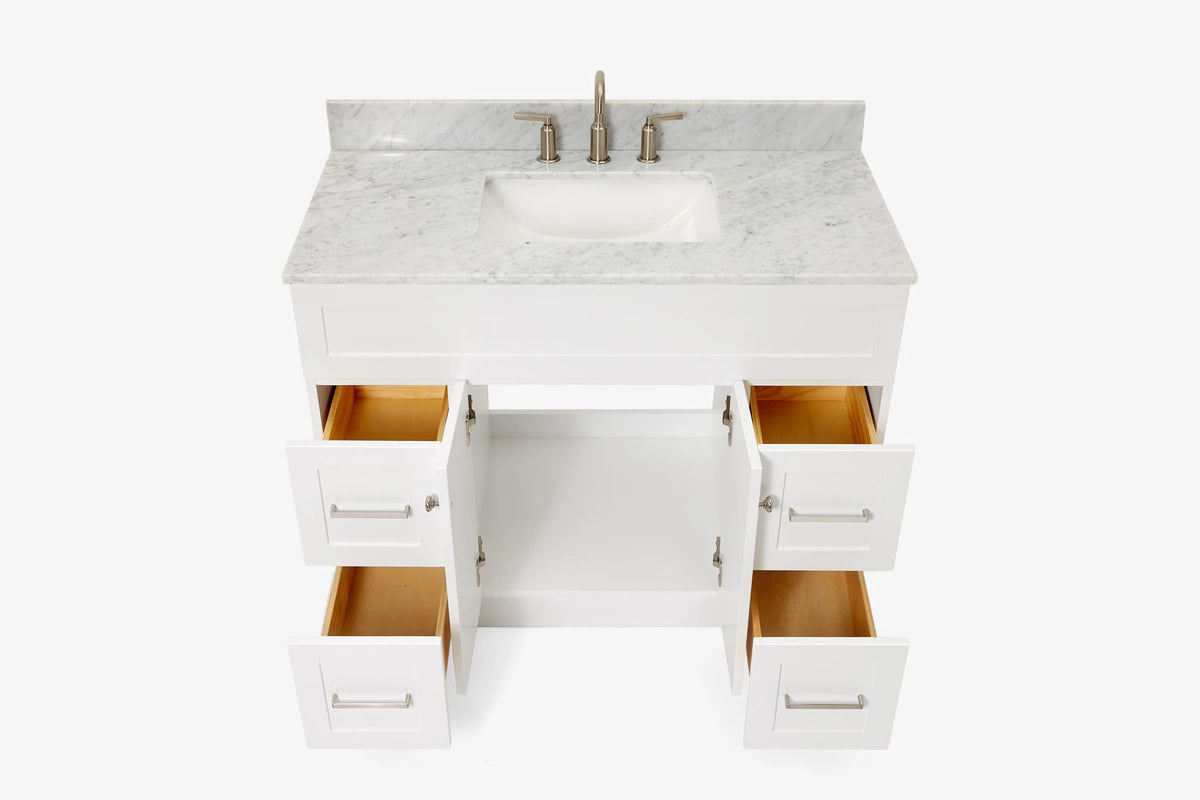 Ariel hamlet (43") single rectangle sink vanity with  (0.75"& 1.5") countertop.