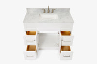 Ariel hamlet (43") single rectangle sink vanity with  (0.75"& 1.5") countertop.