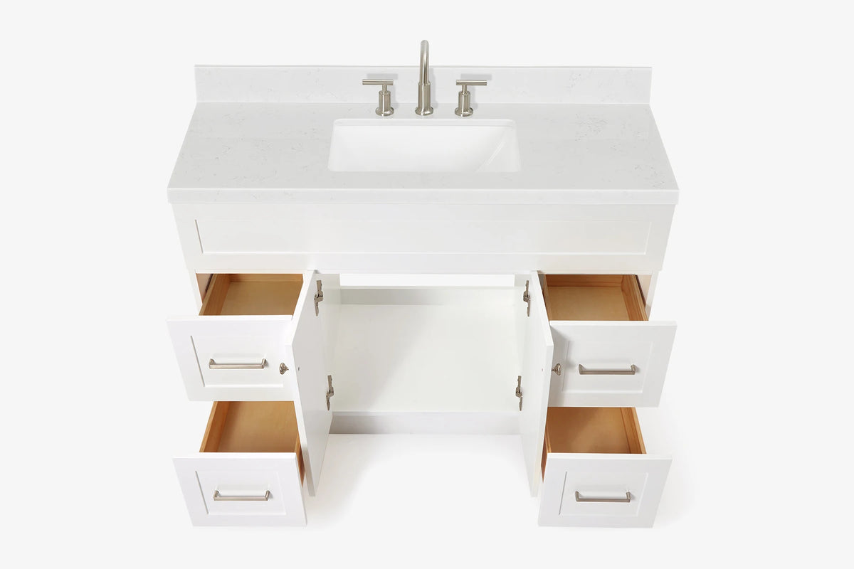 Ariel hamlet (48" &49") rectangle sink bathroom vanity countertop (1.5"& 0.75")edge