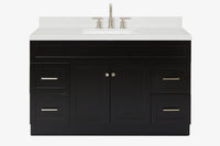 Ariel hamlet (54"& 55") single rectangle sink vanity with (0.75"& 1.5") countertop.