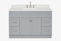 Ariel hamlet (54"& 55") single rectangle sink vanity with (0.75"& 1.5") countertop.