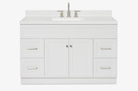 Ariel hamlet (54"& 55") single rectangle sink vanity with (0.75"& 1.5") countertop.