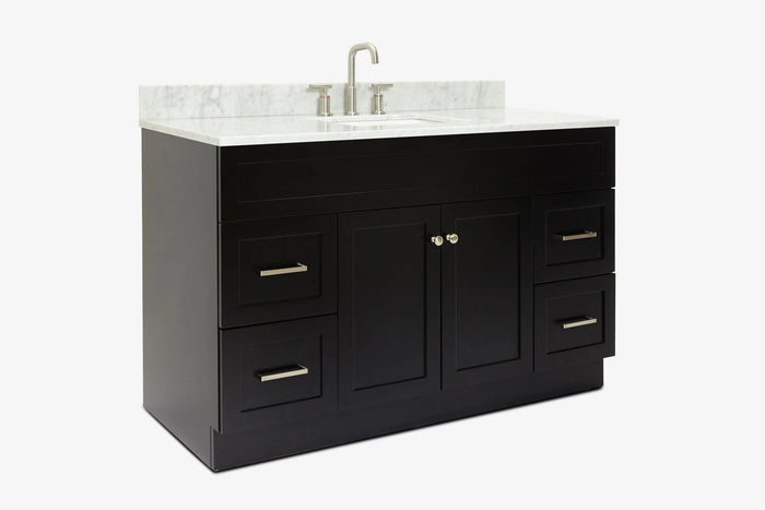 Ariel hamlet (54"& 55") single rectangle sink vanity with (0.75"& 1.5") countertop.