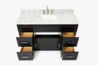 Ariel hamlet (54"& 55") single rectangle sink vanity with (0.75"& 1.5") countertop.