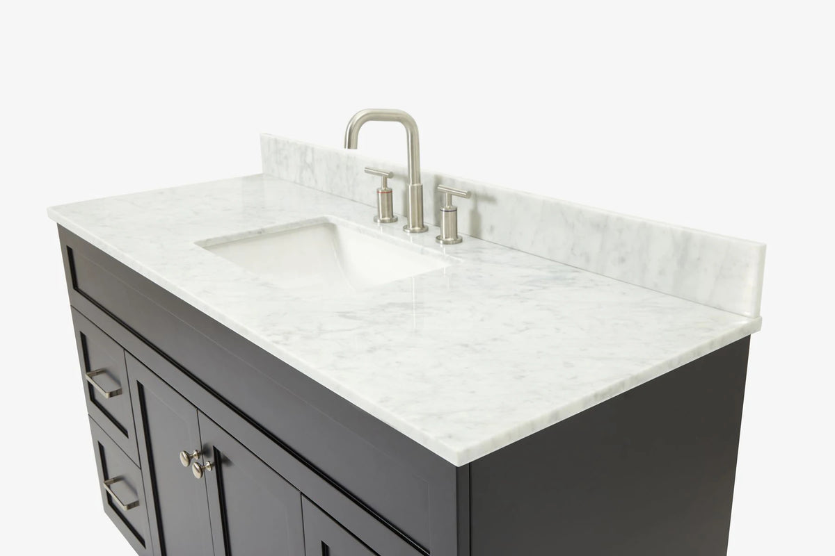 Ariel hamlet (54"& 55") single rectangle sink vanity with (0.75"& 1.5") countertop.