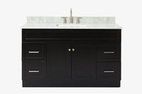 Ariel hamlet (54"& 55") single rectangle sink vanity with (0.75"& 1.5") countertop.