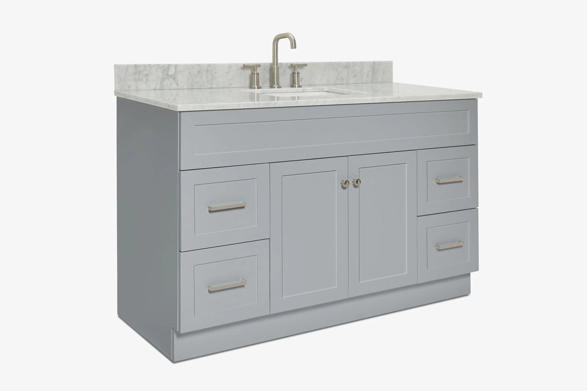 Ariel hamlet (54"& 55") single rectangle sink vanity with (0.75"& 1.5") countertop.
