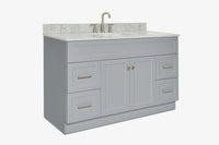 Ariel hamlet (54"& 55") single rectangle sink vanity with (0.75"& 1.5") countertop.