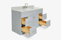Ariel hamlet (54"& 55") single rectangle sink vanity with (0.75"& 1.5") countertop.