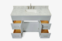 Ariel hamlet (54"& 55") single rectangle sink vanity with (0.75"& 1.5") countertop.