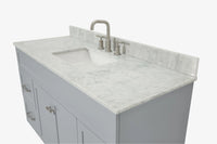 Ariel hamlet (54"& 55") single rectangle sink vanity with (0.75"& 1.5") countertop.