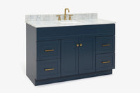 Ariel hamlet (54"& 55") single rectangle sink vanity with (0.75"& 1.5") countertop.