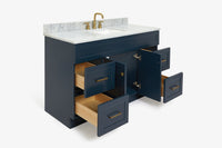 Ariel hamlet (54"& 55") single rectangle sink vanity with (0.75"& 1.5") countertop.