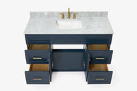 Ariel hamlet (54"& 55") single rectangle sink vanity with (0.75"& 1.5") countertop.