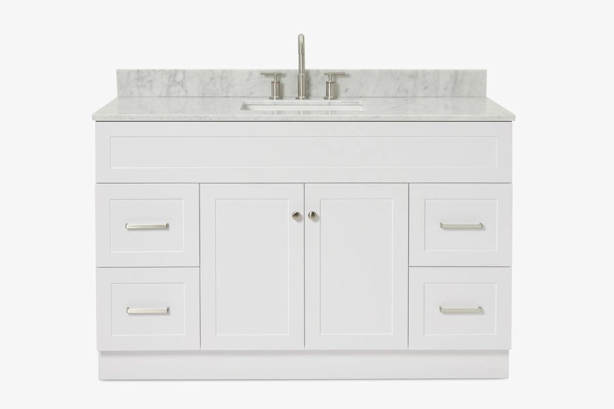 Ariel hamlet (54"& 55") single rectangle sink vanity with (0.75"& 1.5") countertop.