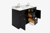 Ariel hamlet (60"& 61") double rectangle sink vanity with (0.75"& 1.5") countertop.
