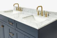 Ariel hamlet (60"& 61") double rectangle sink vanity with (0.75"& 1.5") countertop.