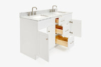 Ariel hamlet (60"& 61") double rectangle sink vanity with (0.75"& 1.5") countertop.