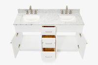 Ariel hamlet (60"& 61") double rectangle sink vanity with (0.75"& 1.5") countertop.