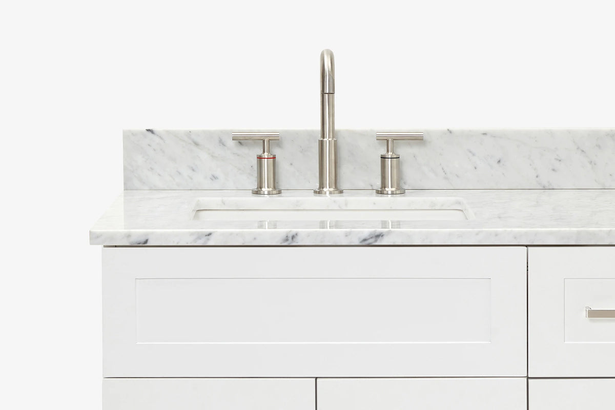 Ariel hamlet (60"& 61") double rectangle sink vanity with (0.75"& 1.5") countertop.
