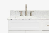 Ariel hamlet (60"& 61") double rectangle sink vanity with (0.75"& 1.5") countertop.