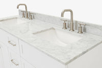 Ariel hamlet (60"& 61") double rectangle sink vanity with (0.75"& 1.5") countertop.