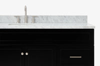 Ariel hamlet(66"&67") inch single rectangle sink vanity with marble countertop (0.75"&1.5") edge.