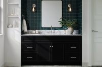 Ariel hamlet(66"&67") inch single rectangle sink vanity with marble countertop (0.75"&1.5") edge.