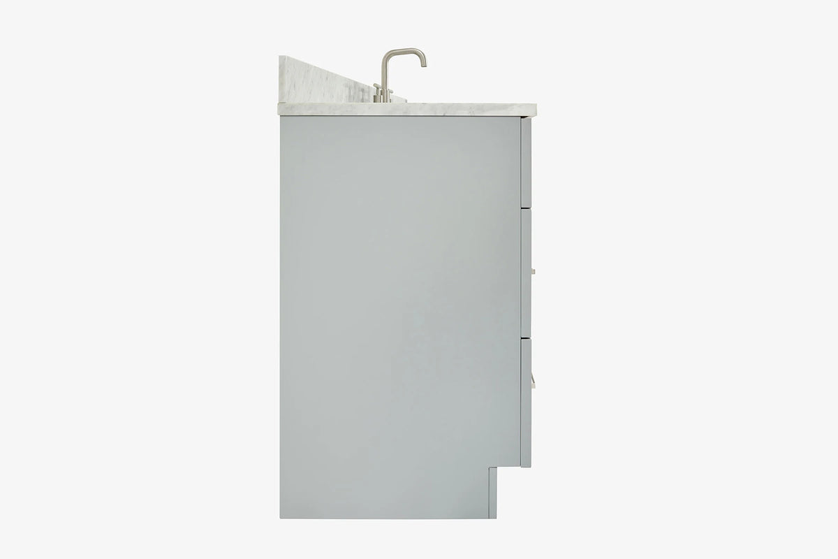 Ariel hamlet(66"&67") inch single rectangle sink vanity with marble countertop (0.75"&1.5") edge.