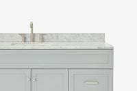 Ariel hamlet(66"&67") inch single rectangle sink vanity with marble countertop (0.75"&1.5") edge.