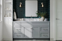 Ariel hamlet(66"&67") inch single rectangle sink vanity with marble countertop (0.75"&1.5") edge.