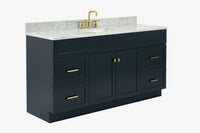 Ariel hamlet(66"&67") inch single rectangle sink vanity with marble countertop (0.75"&1.5") edge.
