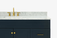 Ariel hamlet(66"&67") inch single rectangle sink vanity with marble countertop (0.75"&1.5") edge.