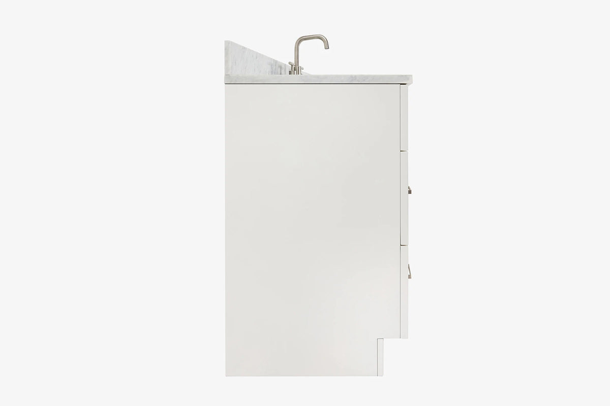 Ariel hamlet(66"&67") inch single rectangle sink vanity with marble countertop (0.75"&1.5") edge.