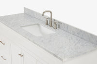 Ariel hamlet(66"&67") inch single rectangle sink vanity with marble countertop (0.75"&1.5") edge.