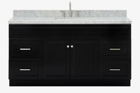Ariel hamlet(66"&67") inch single rectangle sink vanity with marble countertop (0.75"&1.5") edge.