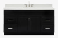 Ariel hamlet(66"&67") inch single rectangle sink vanity with marble countertop (0.75"&1.5") edge.