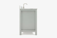 Ariel bristol 49 in. single rectangle sink vanity with 0.75 in. carrara white marble countertop in white