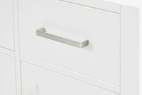 Ariel bristol 55 in. single rectangle sink vanity with white quartz countertop in white
