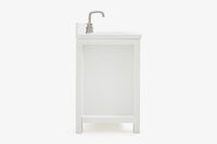 Ariel bristol 55 in. single rectangle sink vanity with white quartz countertop in white