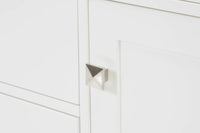 Ariel bristol 55 in. single rectangle sink vanity with white quartz countertop in white