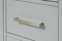 Ariel bristol 61 in. double rectangle sink vanity with 0.75 in. carrara white marble countertop in grey