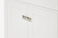 Ariel bristol 61 in. double rectangle sink vanity with 0.75 in. carrara white marble countertop in grey