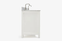 Ariel bristol 61 in. double rectangle sink vanity with 0.75 in. carrara white marble countertop in grey