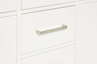 Ariel bristol 61 in. double rectangle sink vanity with 0.75 in. carrara white marble countertop in grey