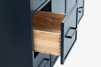 Ariel kelly 49 inch single rectangle sink bathroom vanity with carrara marble countertop 1.5 inch edge